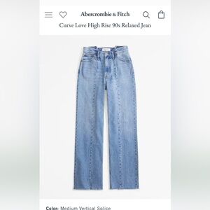 abercrombie curve love high rise 90s relaxed jeans